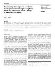 social articles txepc|Community Development and Social Development: Informing .